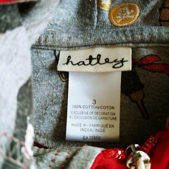 Hatley Woodland Whimsy Bear Zip-Up Hoodie 3T - Picture 9 of 11